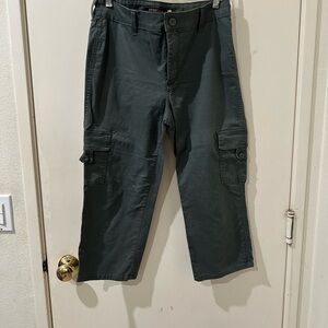 NYDJ Olive Green Cargo Capri Chinos